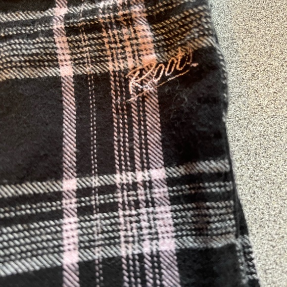 Vintage Roots Canada Black & Pink Plaid Pj Bottoms Size Medium - Picture 4 of 9